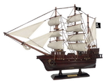 Handcrafted Model Ships Black-Falcon-White-Sails-20 Wooden Captain Kidd's Black Falcon White Sails Pirate Ship Model 20