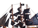 Handcrafted Model Ships Black-Pearl-15-Lim-Black-Sails Wooden Black Pearl Black Sails Limited Model Pirate Ship 15