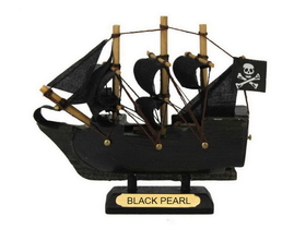 Handcrafted Model Ships Black-Pearl-4 Black Pearl Pirates of the Caribbean Pirate Ship Model 4"