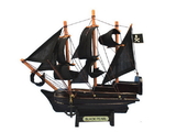 Handcrafted Model Ships Black-Pearl-7-Xmas Wooden Black Pearl Pirates of the Caribbean Model Pirate Ship Christmas Ornament 7