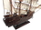 Handcrafted Model Ships Black-Pearl-White-Sails-20 Wooden Black Pearl White Sails Pirate Ship Model 20"