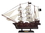 Handcrafted Model Ships Black-Pearl-White-Sails-20 Wooden Black Pearl White Sails Pirate Ship Model 20"