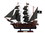 Handcrafted Model Ships Black-Prince-Black-Sails-20 Wooden Ben Franklin's Black Prince Black Sails Pirate Ship Model 20"