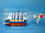 Handcrafted Model Ships Blue Flying Cloud Bottle Blue Flying Cloud Ship in a Glass Bottle 11"