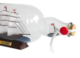 Handcrafted Model Ships Bounty-Bottle-11 HMS Bounty Model Ship in a Glass Bottle 11"