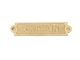 Handcrafted Model Ships BR48232 Brass Captain Sign 6"