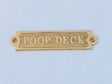 Handcrafted Model Ships BR48236 Solid Brass Poop Deck Sign 6