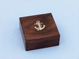 Handcrafted Model Ships C0-0629 Robert Frost Road Not Taken Compass with Rosewood Box 4