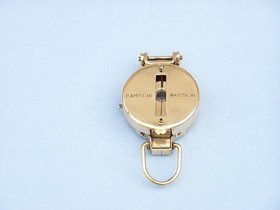 Handcrafted Model Ships CO-0583 Solid Brass Military Compass 4"