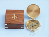 Handcrafted Model Ships CO-0589 Solid Brass Gentlemen's Compass w/ Rosewood Box 4