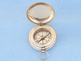Handcrafted Model Ships CO-0601 Solid Brass Captain's Push Button Compass 3