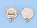 Handcrafted Model Ships CO-0606 Solid Brass Lensatic Emerson Poem Compass 3"