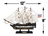 Handcrafted Model Ships Con-Lim12 Wooden USS Constitution Limited Tall Ship Model 12