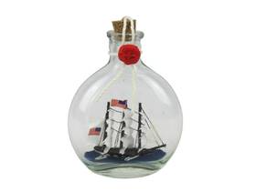 Handcrafted Model Ships ConBottle4 USS Constitution Model Ship in a Glass Bottle 4"