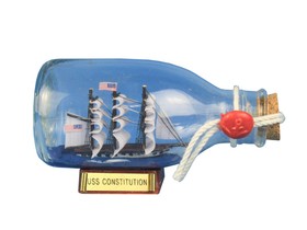 Handcrafted Model Ships ConBottle5 USS Constitution Model Ship in a Glass Bottle 5"