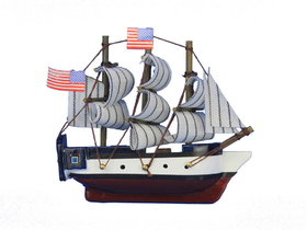 Handcrafted Model Ships CONSTITUTION 4-MAGNET Wooden USS Constitution Tall Model Ship Magnet 4"