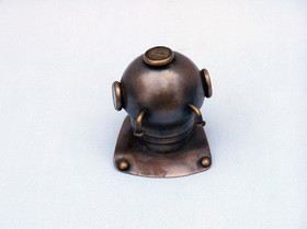 Handcrafted Model Ships DH-0834 Antique Copper Decorative Divers Helmet Paperweight 3"