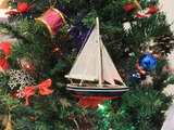 Handcrafted Model Ships Endeavour-9-Xmas Wooden Endeavour Model Sailboat Christmas Ornament 9