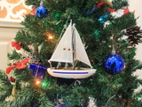 Handcrafted Model Ships Enterprise-9-Xmas Wooden Enterprise Model Sailboat Christmas Ornament 9