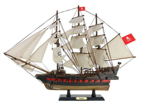 Handcrafted Model Ships Fancy-26-White-Sails Wooden Henry Avery's Fancy White Sails Limited Model Pirate Ship 26"