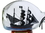 Handcrafted Model Ships Fearless-Bottle-7 Fearless Pirate Ship in a Glass Bottle 7"