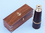 Handcrafted Model Ships FT-0212 Deluxe Class Admiral's Brass - Leather Spyglass Telescope 27" w/ Rosewood Box