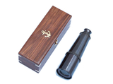 Handcrafted Model Ships FT-0215-Black Deluxe Class Oil Rubbed Bronze Antique Admiral's Spyglass Telescope 27