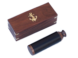 Handcrafted Model Ships FT-0225AC-L Deluxe Class Captain's Antique Copper - Leather Spyglass Telescope 15