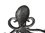 Handcrafted Model Ships G-54-717-SILVER Rustic Silver Cast Iron Wall Mounted Octopus Hooks 7"