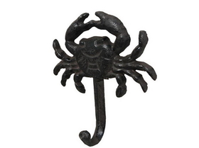 Handcrafted Model Ships G-54-725-cast-iron Cast Iron Wall Mounted Crab Hook 5&quot;