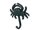 Handcrafted Model Ships G-54-725-seaworn Seaworn Blue Cast Iron Wall Mounted Crab Hook 5