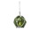 Handcrafted Model Ships GB3-G-N-LED-XMAS LED Lighted Green Japanese Glass Ball Fishing Float with White Netting Christmas Tree Ornament 3"