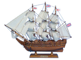 Handcrafted Model Ships HMS Beagle 14 Wooden Charles Darwin's HMS Beagle Model Ship 14"