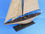 Handcrafted Model Ships INT-R-35-RUSTIC Wooden Vintage Intrepid Limited Model Sailboat Decoration 35"