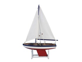 Handcrafted Model Ships It-Floats-American-12inch Wooden It Floats 12" - American Floating Sailboat Model