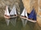 Handcrafted Model Ships It-Floats-Blue-Blue-Sails Wooden It Floats 12" - Blue Floating Sailboat Model with Blue Sails