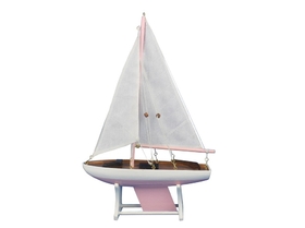 Handcrafted Model Ships It-Floats-Pink-12inch Wooden It Floats 12" - Pink Floating Sailboat Model