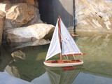 Handcrafted Model Ships It-Floats-Red Wooden It Floats 12