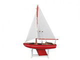 Handcrafted Model Ships itfloats12-110 Wooden It Floats Nautical Rose Model Sailboat 12