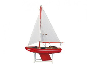 Handcrafted Model Ships itfloats12-110 Wooden It Floats Nautical Rose Model Sailboat 12"