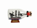Handcrafted Model Ships Jolly-Roger-Bottle-5 Captain Hook's Jolly Roger from Peter Pan Pirate Ship in a Glass Bottle 5