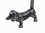Handcrafted Model Ships K-0029A-Silver-Toilet Rustic Silver Cast Iron Dog Extra Toilet Paper Stand 12"