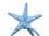 Handcrafted Model Ships K-0102D-blue Rustic Dark Blue Whitewashed Cast Iron Starfish Towel Holder 8.5"