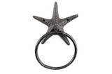 Handcrafted Model Ships K-0102D-cast iron Cast Iron Starfish Towel Holder 8.5