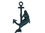 Handcrafted Model Ships K-0125-seaworn Seaworn Blue Cast Iron Mermaid Anchor 9"