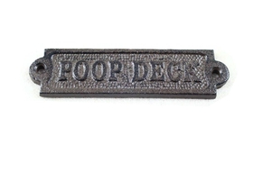Handcrafted Model Ships K-0164-cast iron Cast Iron Poop Deck Sign 6"