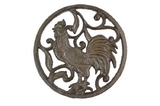 Handcrafted Model Ships K-0239-Cast-Iron Cast Iron Rooster Trivet 8