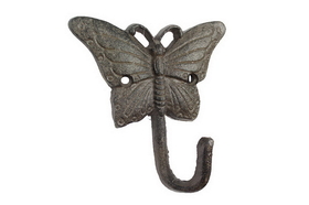 Handcrafted Model Ships K-0375-Cast-Iron Cast Iron Butterfly Hook 6"