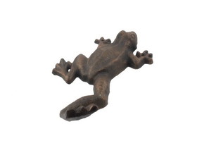Handcrafted Model Ships K-0527A-rc Rustic Copper Cast Iron Frog Hook 6"