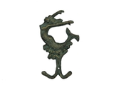Handcrafted Model Ships K-0572A-bronze Antique Seaworn Bronze Cast Iron Mermaid Key Hook 6"
